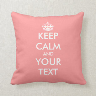 Coussin Le rose de corail gardent le calme et votre