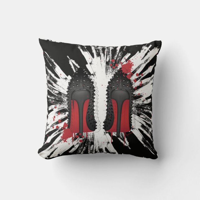 Coussin Le rouge base des éclaboussures et des (Recto)