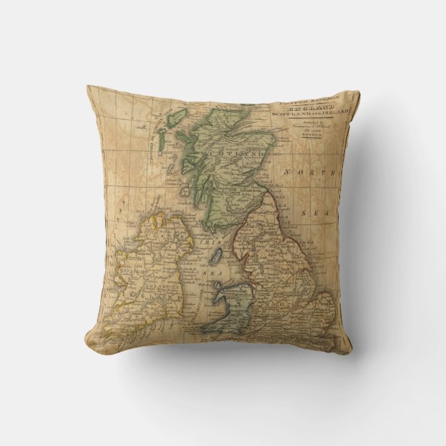 Coussin Le Royaume-Uni de l'Angleterre, de l'Ecosse et de (Recto)