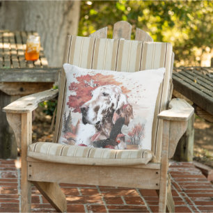 Coussin Le Setter anglais, la chasse à la passion