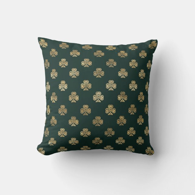Coussin Le Shamrock Celtic Green de Festin Gold (Recto)