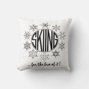Coussin Le ski c'est amusant-