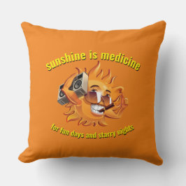 Coussin Le soleil est la médecine
