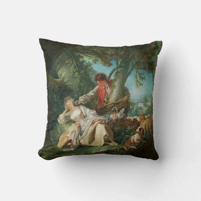 Coussin Le sommeil interrompu par François Boucher (Recto)