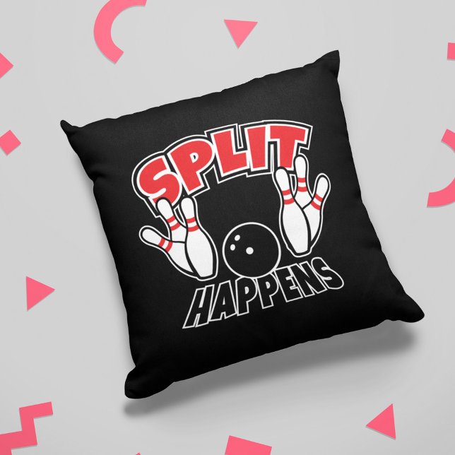 Coussin Le split arrive drôle Bowling (Créateur téléchargé)