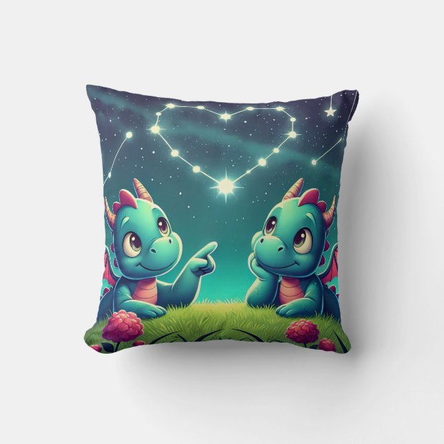 Coussin Le stress cardiaque du dragon (Recto)