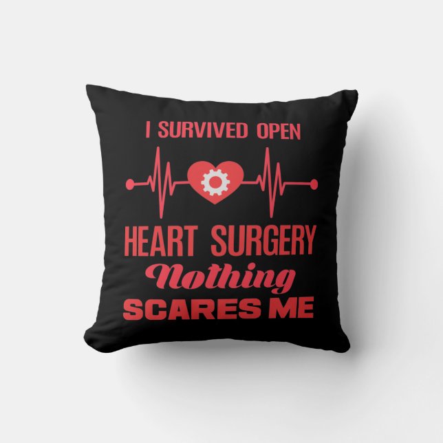 Coussin Le survivant de la chirurgie cardiaque se remet bi (Recto)