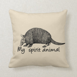 Coussin Le tatou est mon animal d'esprit
