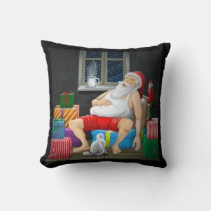 Coussin Le temps du café du Père Noël
