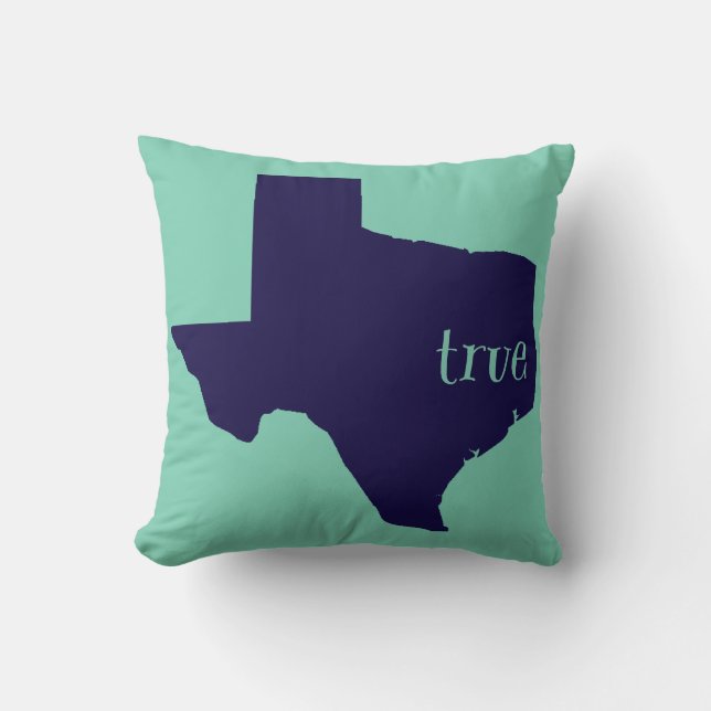 Coussin Le Texas vrai (Recto)