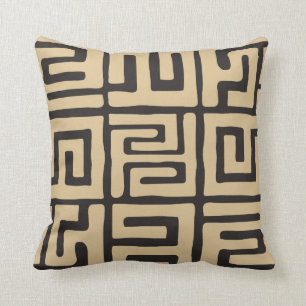 Coussin Le tissu géométrique de Kuba a inspiré le ton d