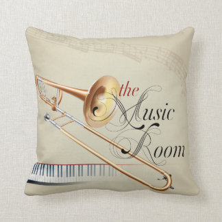 Coussin le trombone de pièce de musique