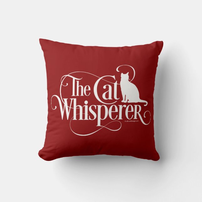 Coussin Le Whisperer de chat (Recto)
