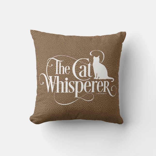 Coussin Le Whisperer de chat (Recto)