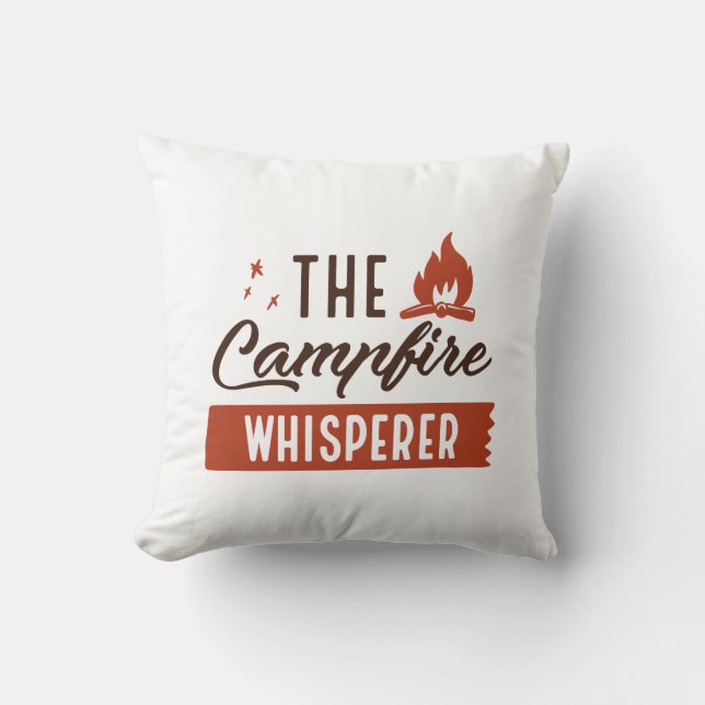 Coussin Le Whisperer du feu de camp (Recto)
