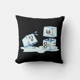 Coussin l'eau glaciale de cube en glaçons glissant le