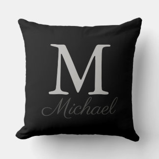 Coussin Lecteur de brouillard de monogramme