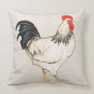 Coussin Lecteur de coton noir et blanc
