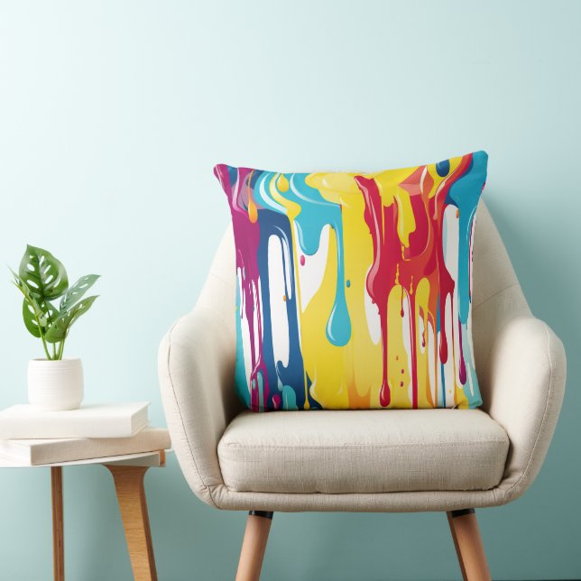 Coussin Lecteurs de peinture Abstraits colorés (3) (Chaise)