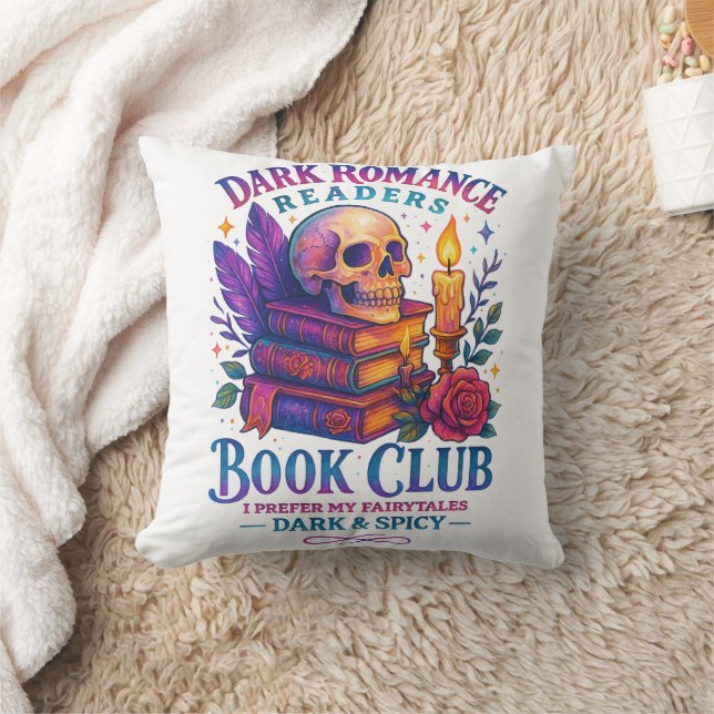 Coussin Lecteurs de romance sombre... (Couverture)