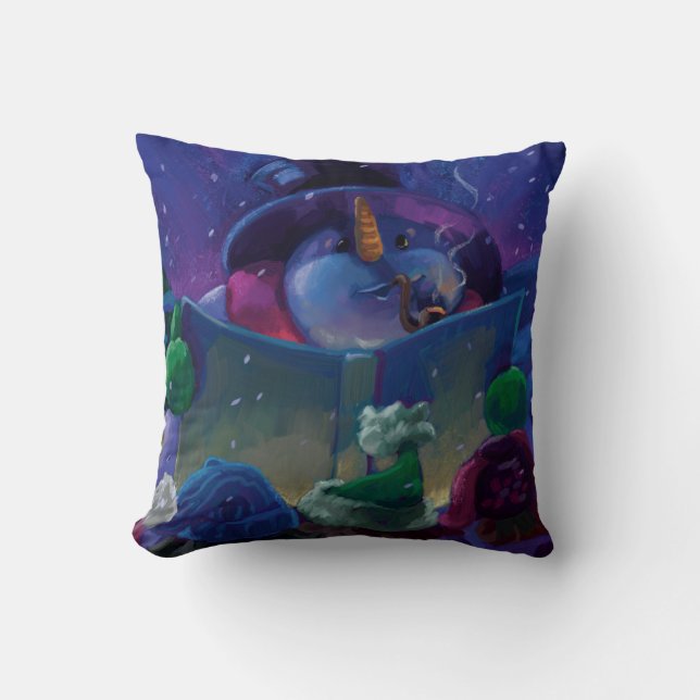 Coussin Lecture hivernale (Recto)