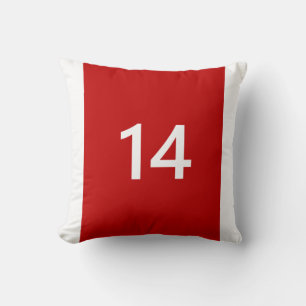 Coussin Légendaire n° 14 en rouge et blanc