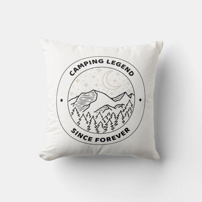 Coussin Légende du camping depuis toujours (Recto)