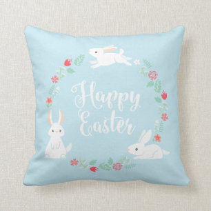 Coussin L'Élégant Bunny de Pâques Lancer l'oreiller