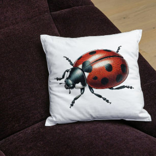 Coussin L'élégant Ladybug Ladybird Nature Inspiré Art