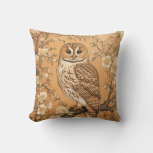 Coussin L'Élégant Tawny Owl William Morris Inspiré
