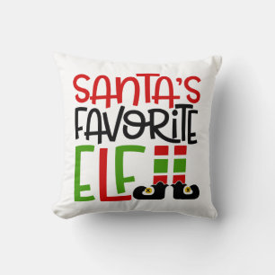 Coussin L'elfe préféré du Père Noël Vacances de Noël Amuse