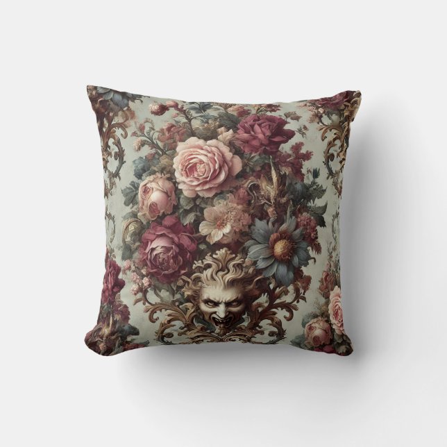 Coussin 🌺 L'émeute à la floraison - Gothique Baroque Flor (Recto)