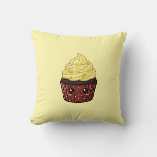 Coussin Lemon Swirl Icing Cupcake Kawaii Cushion Pillow