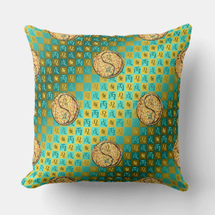 Coussin Léo et chien de feu