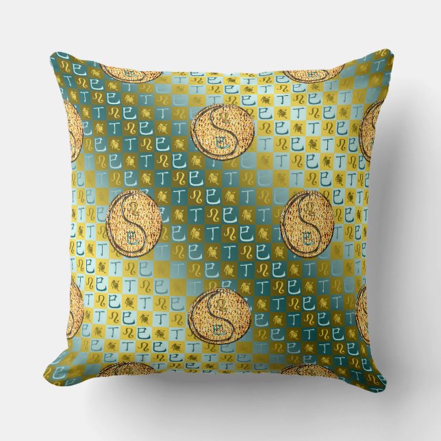Coussin Léo & Serpent de feu (Recto)