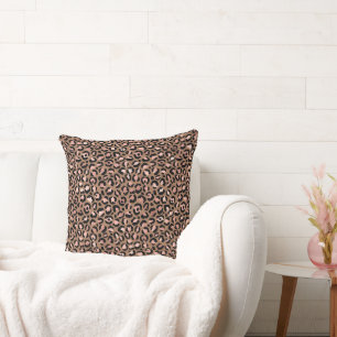 Coussin Léopard Brown rose