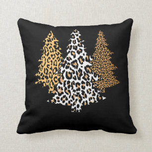 Coussin léopard de noël arbres guépard cadeau poster de