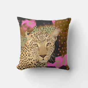 Coussin Léopard hypnotique