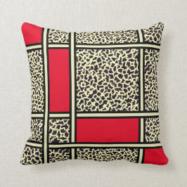 Coussin Léopard rouge