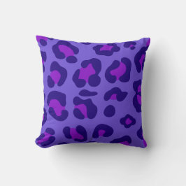 Coussin "Leopard violet électrique"