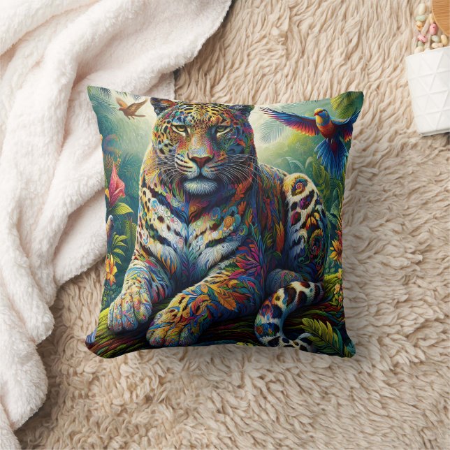 Coussin Leopard Zen : Un environnement de jungle artistiqu (Couverture)