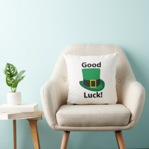 Coussin Leprechaun Casquette Bonne chance Jour de la Saint