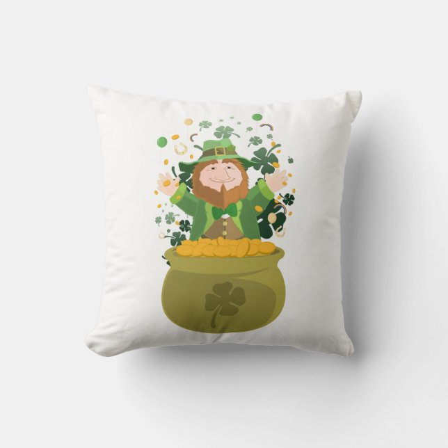 Coussin Leprechaun de Saint Patrick (Recto)