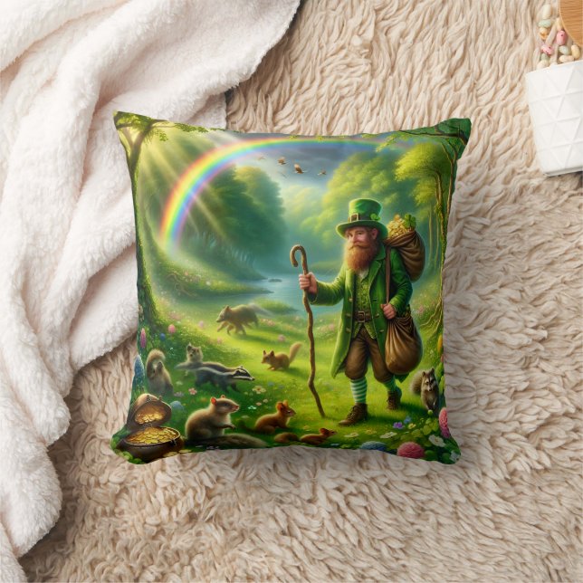 Coussin Leprechaun St. Patrick's Day Emerald Green Decor (Couverture)