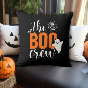 Coussin L'équipage Boo Orange et Black Halloween