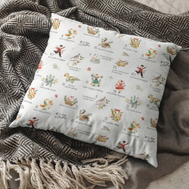 Coussin Les 12 jours de Noël | Vacances (Créateur téléchargé)