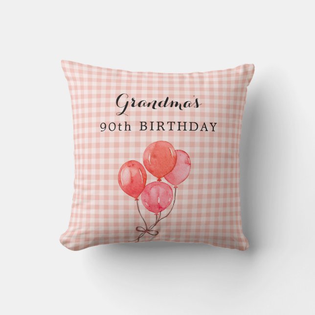 Coussin Les 90 ans de grand-mère (Recto)