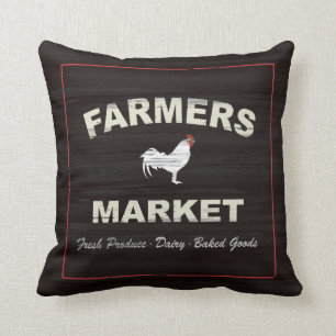 Coussin Les agriculteurs lancent le décor rustique de