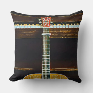 Coussin Les amoureux de guitare cadeaux