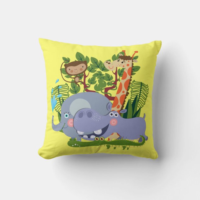 Coussin Les animaux de Safari mignons (Recto)